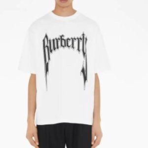Burberry Oversized Gothic Logo Print T-shirt